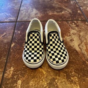 Vans Toddler Checkered Slip-On Sneakers size 8